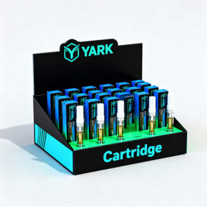 Custom Cannabis Display Boxes | Counter Display Packaging for Vape Cartridges Gummy Edibles Pre Roll Tubes