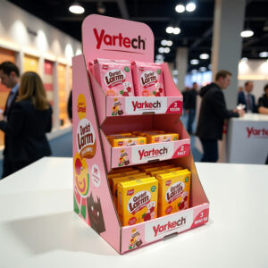 Custom Heavy-Duty Floor Display Stand for Food Products | Retail & Trade Show Display Box